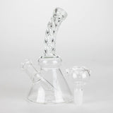 6" bent neck Twist glass bong with diffuser Glass Bong Bongzie Smokes