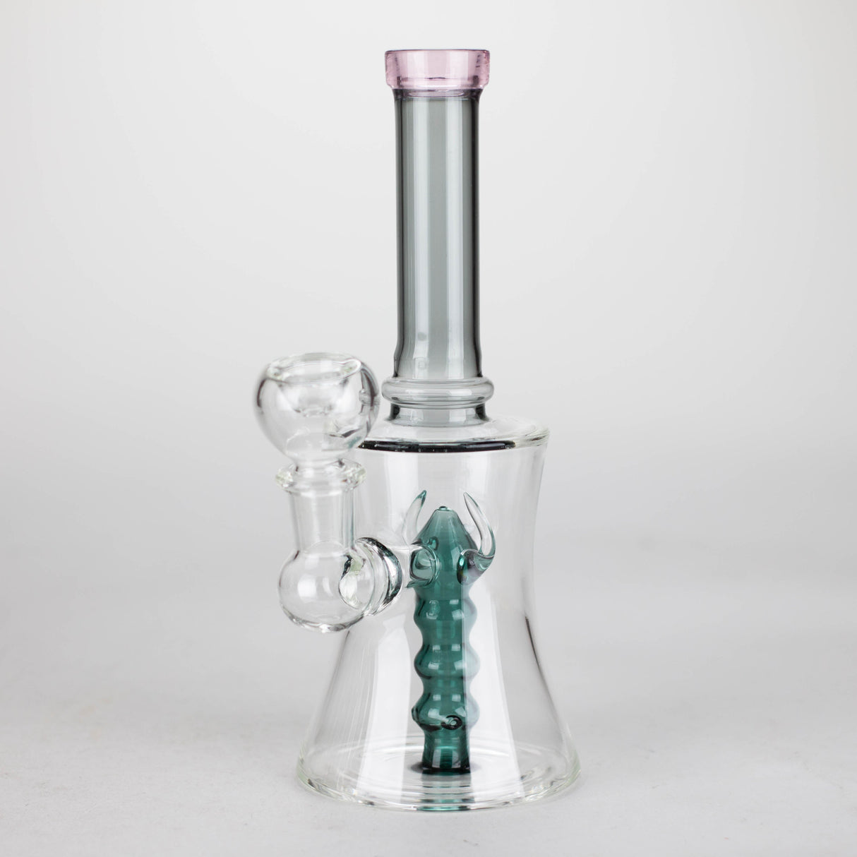 8" Assorted color tube glass bong with caterpilar diffuser Glass Bong Bongzie Smokes