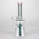 8" Assorted color tube glass bong with caterpilar diffuser Glass Bong Bongzie Smokes
