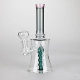 8" Assorted color tube glass bong with caterpilar diffuser Glass Bong Bongzie Smokes