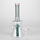 8" Assorted color tube glass bong with caterpilar diffuser Glass Bong Bongzie Smokes
