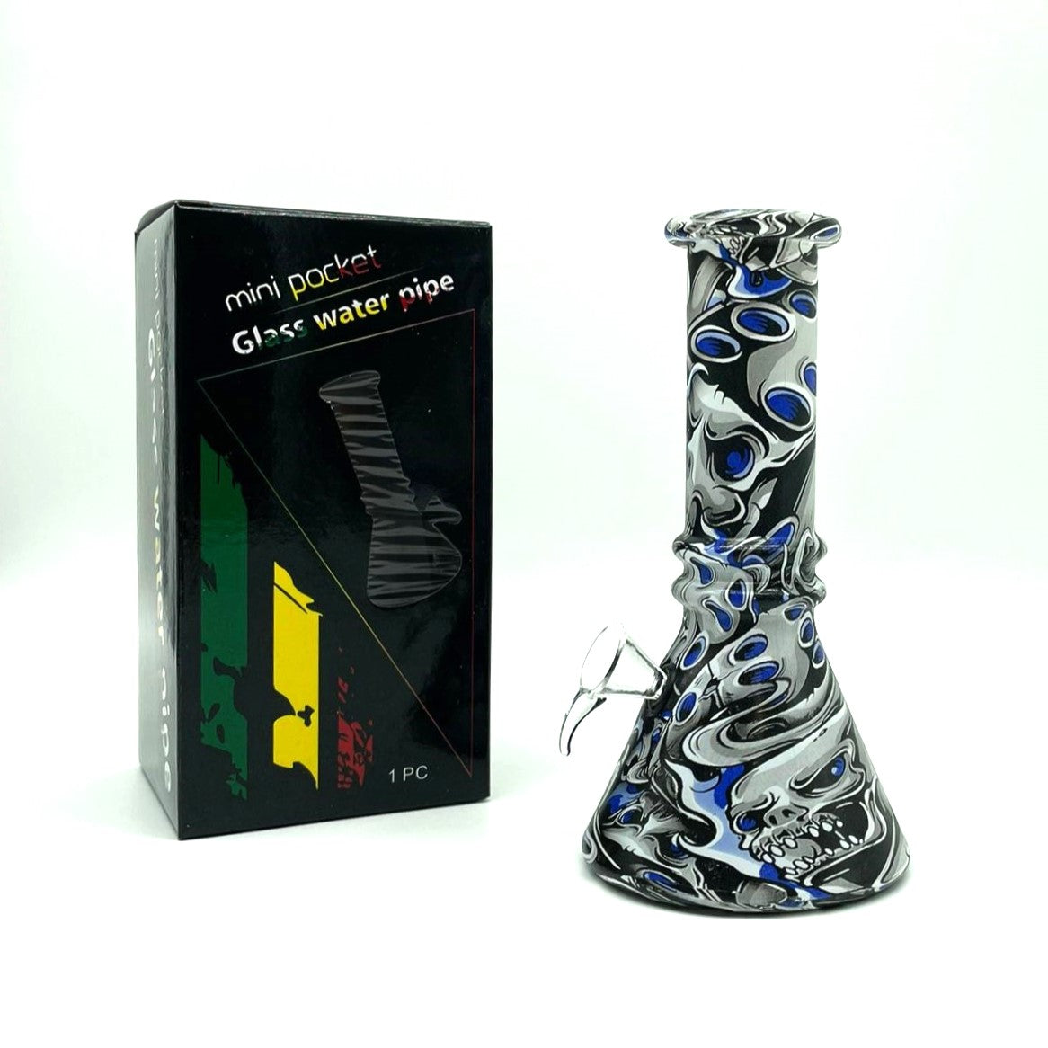 6" Multicolor Mini soft glass water bong Assorted Designs [PIP411] Glass Bong NIBO Distribution