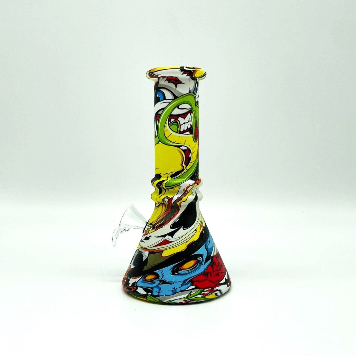6" Multicolor Mini soft glass water bong Assorted Designs [PIP411] Glass Bong NIBO Distribution