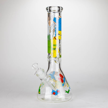 14" Yellow Family Cartoon 9 mm glass bongs [PIP789] Glass Bong NIBO Distribution Design A