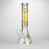 14" Yellow Family Cartoon 9 mm glass bongs [PIP789] Glass Bong NIBO Distribution Design B