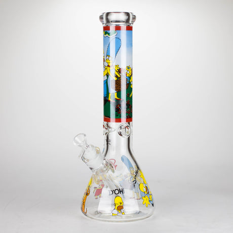 14" Yellow Family Cartoon 9 mm glass bongs [PIP789] Glass Bong NIBO Distribution Design C