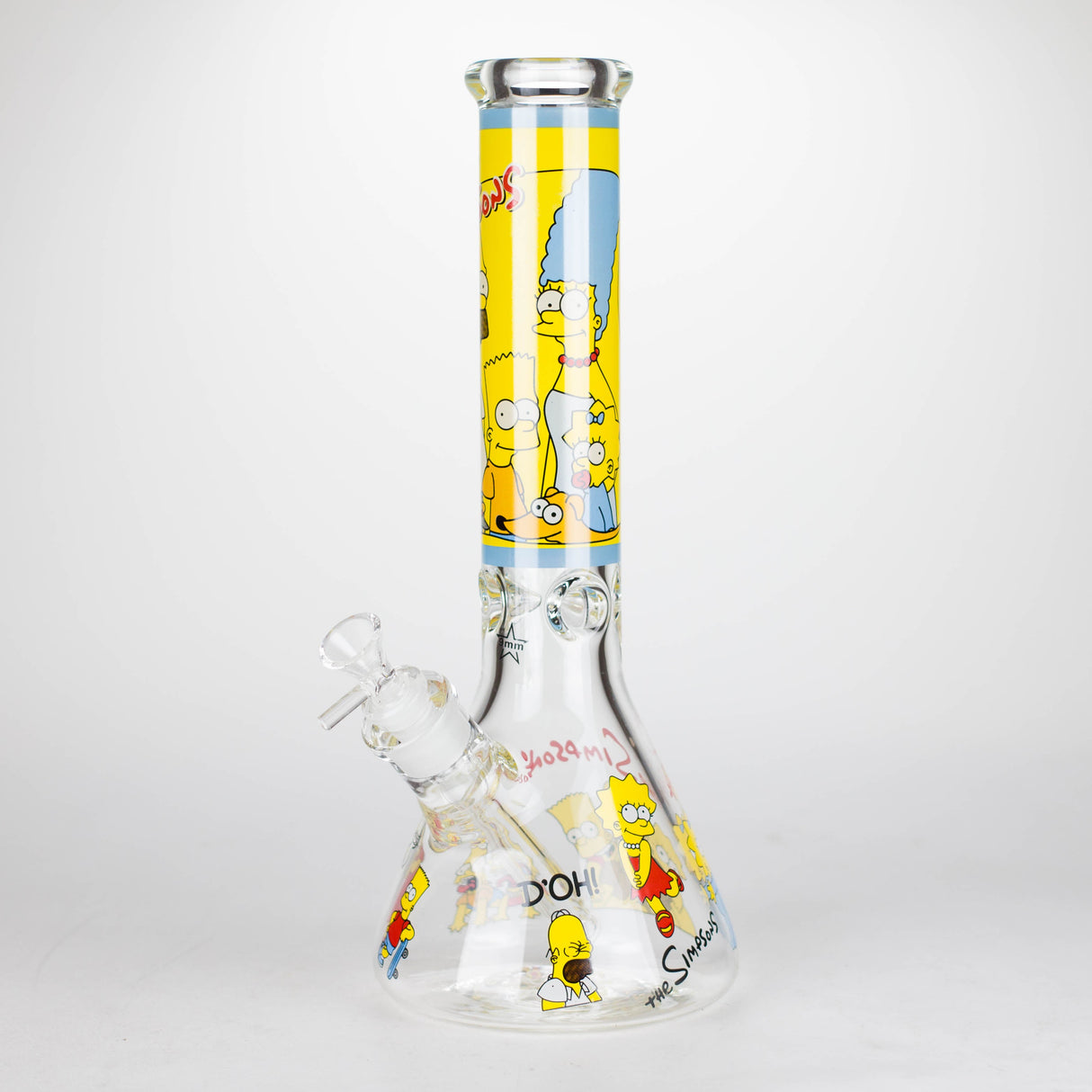 14" Yellow Family Cartoon 9 mm glass bongs [PIP789] Glass Bong NIBO Distribution Design D
