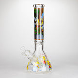 14" Yellow Family Cartoon 9 mm glass bongs [PIP789] Glass Bong NIBO Distribution Design E