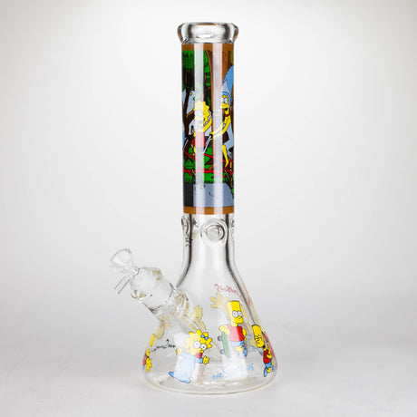 14" Yellow Family Cartoon 9 mm glass bongs [PIP789] Glass Bong NIBO Distribution Design E