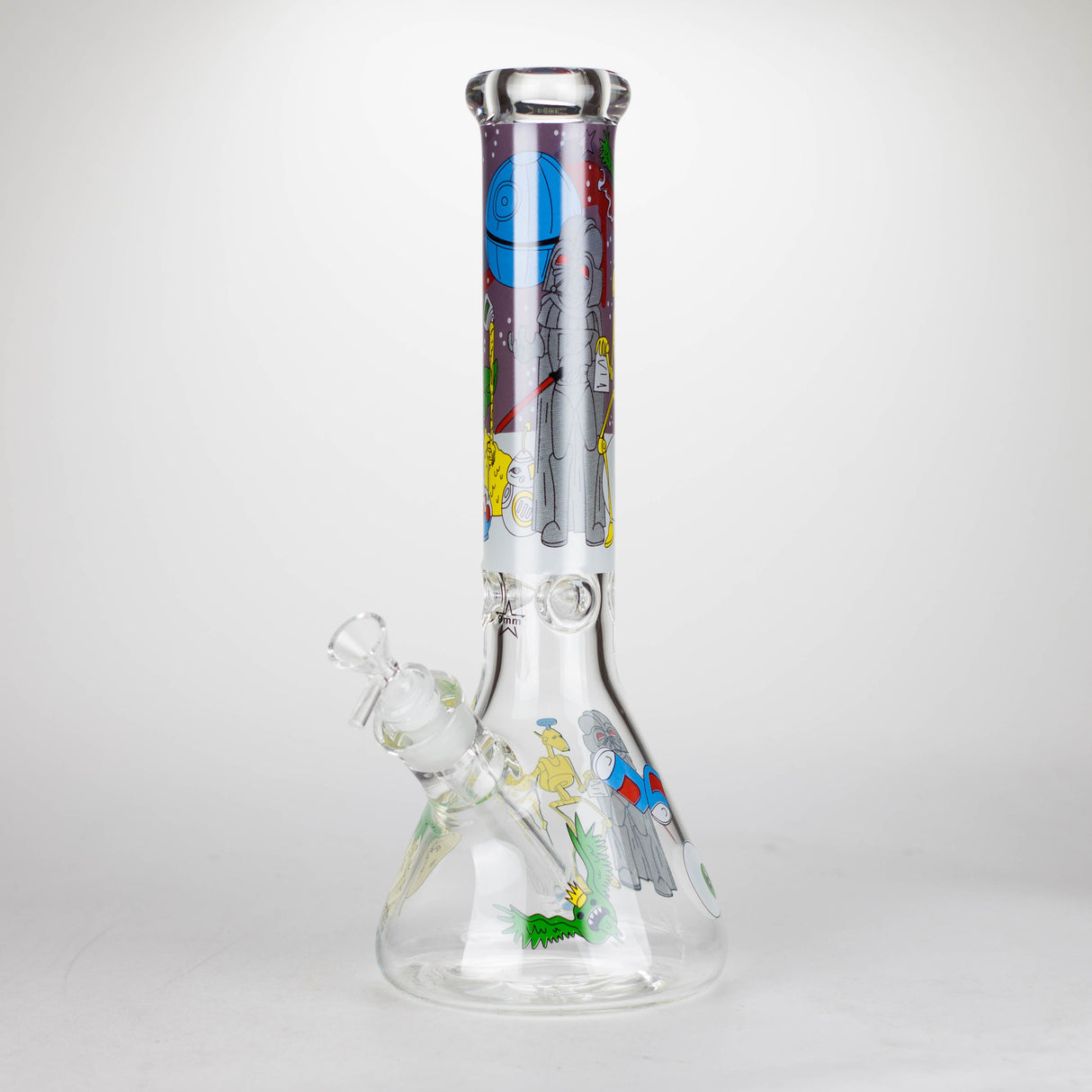 14" Yellow Family Cartoon 9 mm glass bongs [PIP789] Glass Bong NIBO Distribution Design F