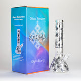 Karma | 14" Leaf Beaker Glow in the dark Glass Bong Glass Bong Maq Distributors