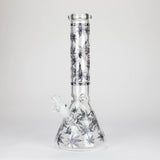 Karma | 14" Leaf Beaker Glow in the dark Glass Bong Glass Bong Maq Distributors