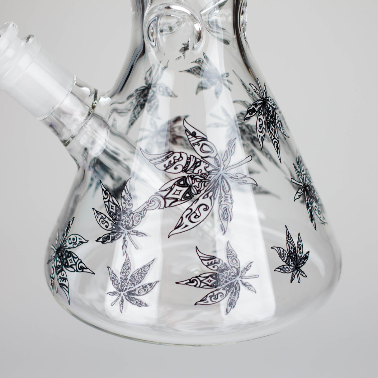 Karma | 14" Leaf Beaker Glow in the dark Glass Bong Glass Bong Maq Distributors