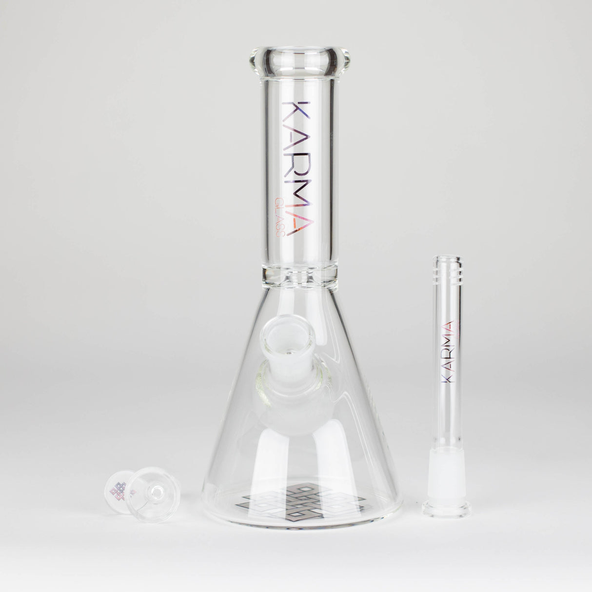 Karma | 9" Skinny Beaker Glass Bong Glass Bong Maq Distributors