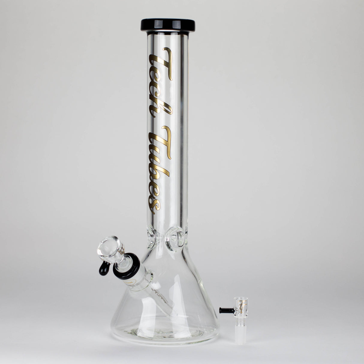 Tech Tubes | 16" 9mm Beaker Glass Bong Glass Bong Maq Distributors Black