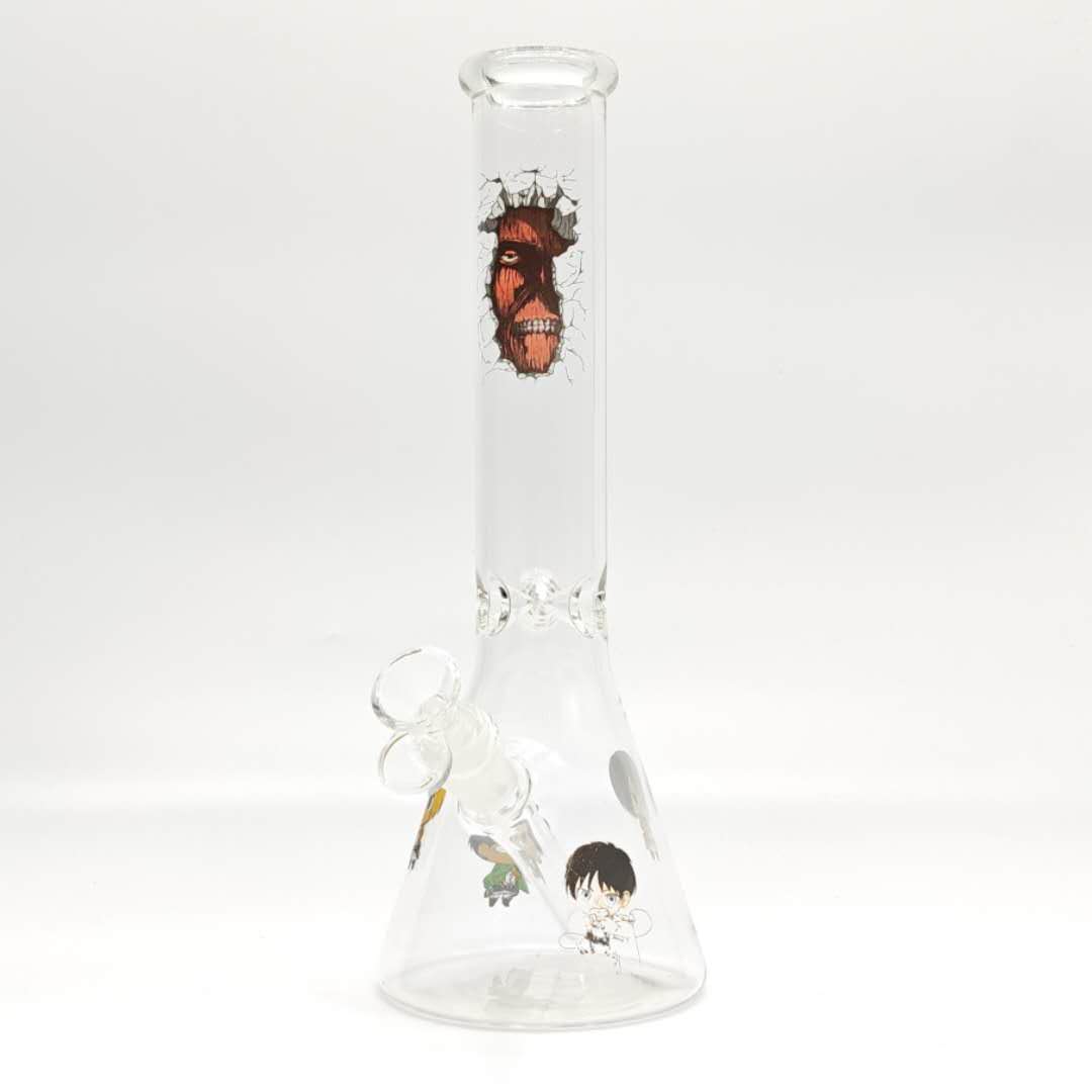 12"  44mm Tube 4mm Cartoon Design Beaker Bong_2