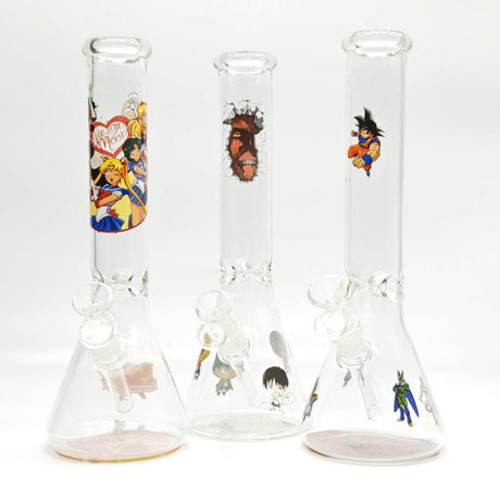 12"  44mm Tube 4mm Cartoon Design Beaker Bong_0