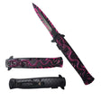 8"  Pocket Knife Pink Dragon Handle_0