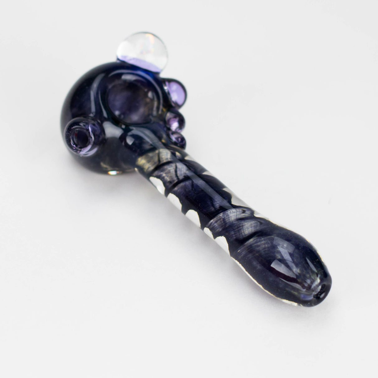 Shine Glassworks | Deluxe Frit Pipe with Large Opal - Made in Canada