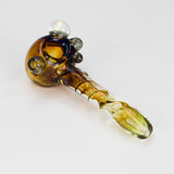 Shine Glassworks | Deluxe Frit Pipe with Large Opal - Made in Canada