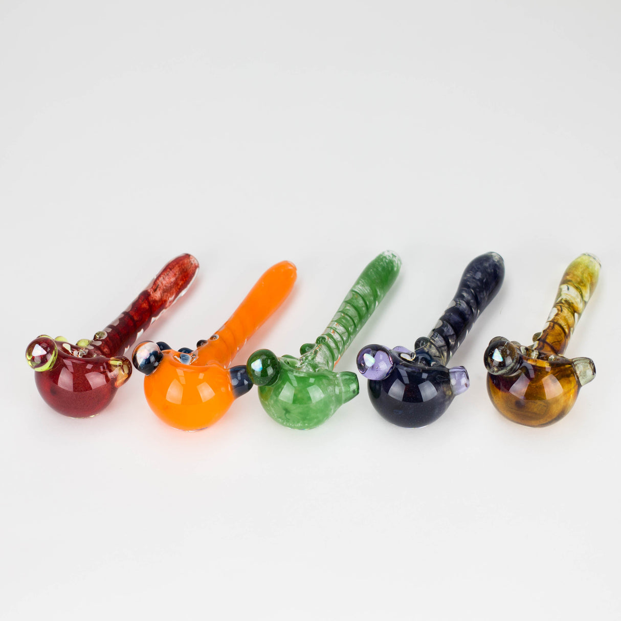 Shine Glassworks | Deluxe Frit Pipe with Large Opal - Made in Canada