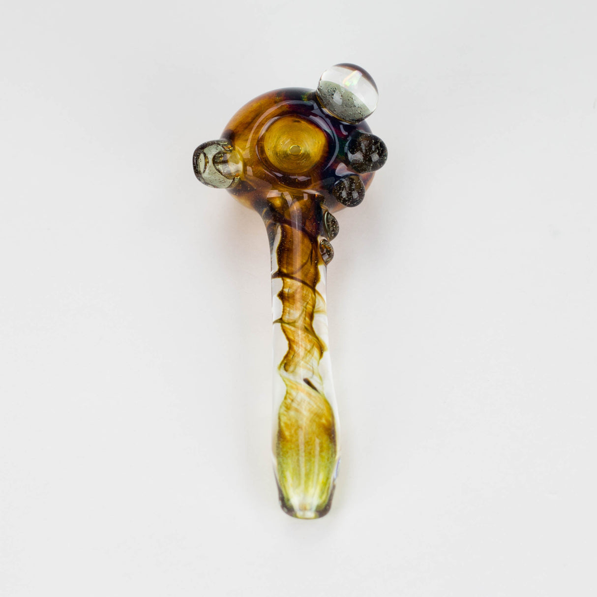 Shine Glassworks | Deluxe Frit Pipe with Large Opal - Made in Canada