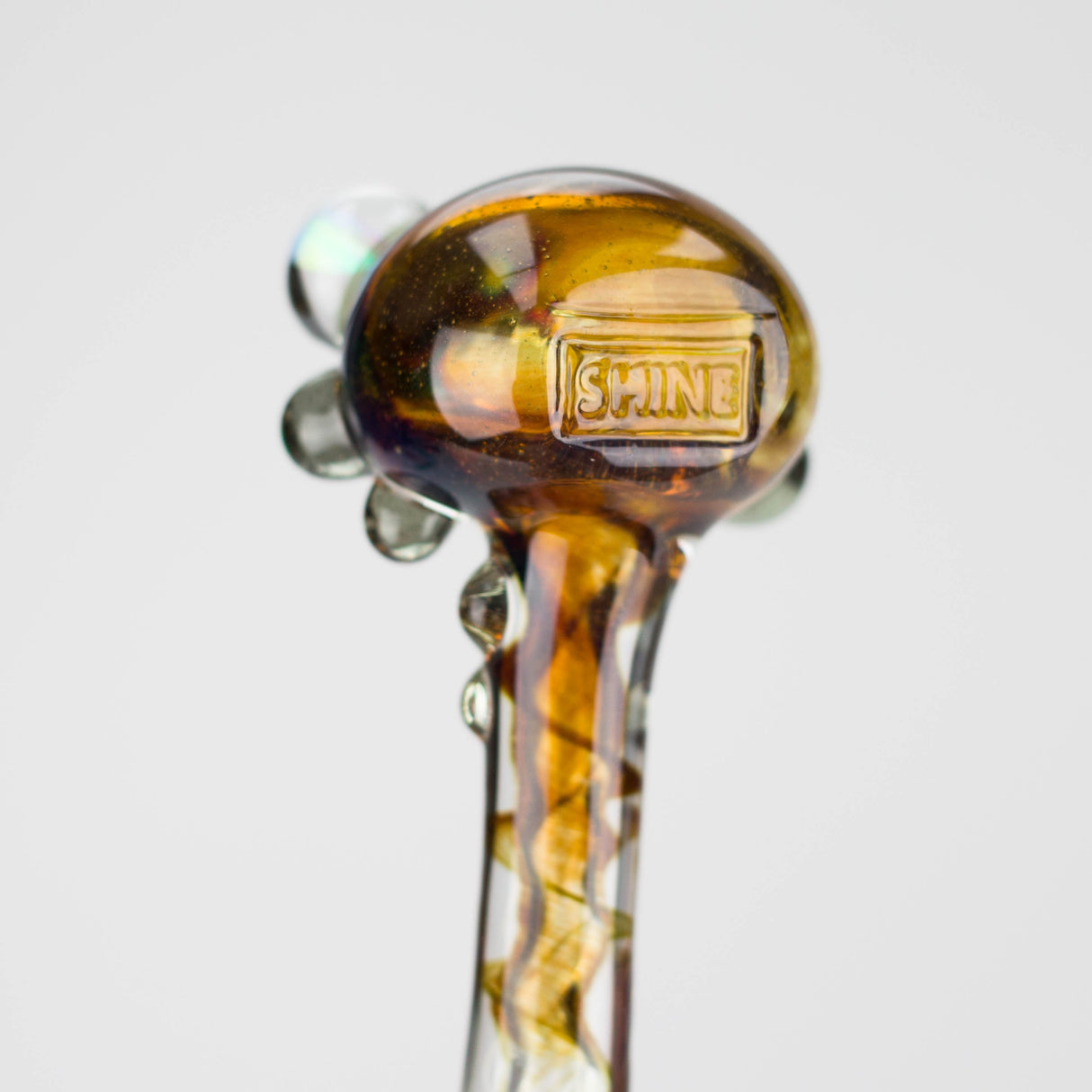 Shine Glassworks | Deluxe Frit Pipe with Large Opal - Made in Canada