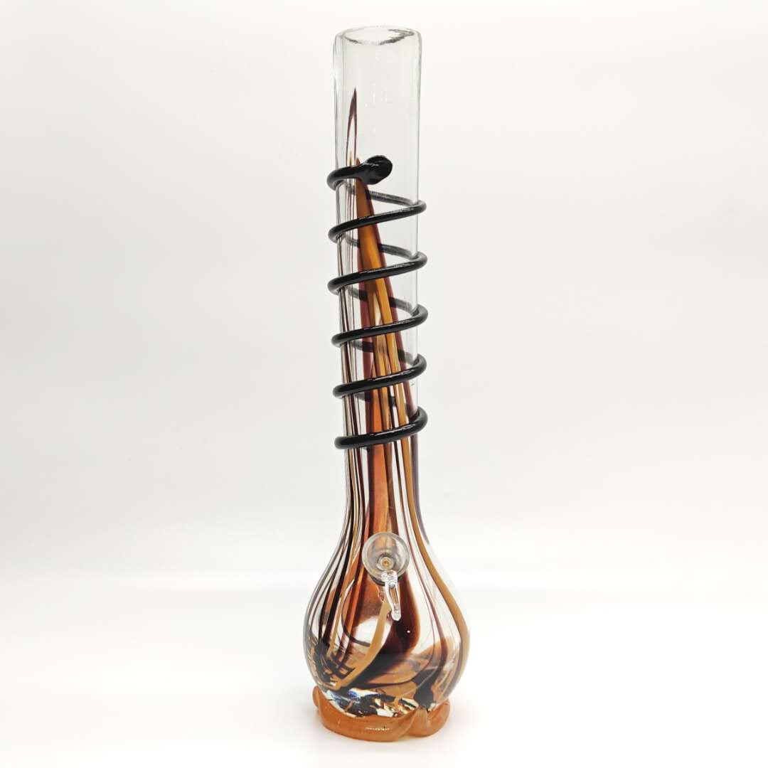 16" 2 Parts Soft Glass-4 Colors Glass Bong Super Supplys Inc Design-2