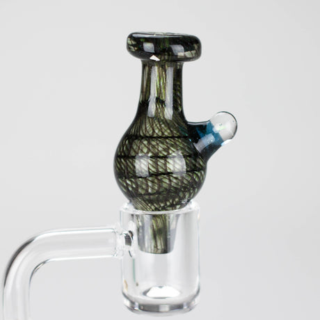 Shine Glassworks | Latticino Bubble Carb Cap - Made in Canada Cap · Dabber · Insert · Clip · Nail Smoking Cat Distribution Smoke Grey