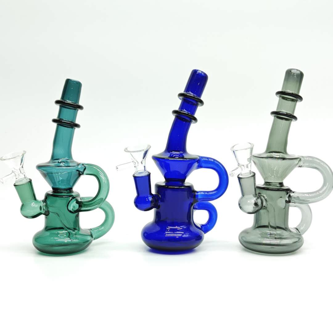 8" inch Mini Recycler Glass Bong Super Supplys Inc
