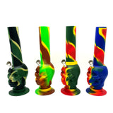 11" Foldable Silicone Skull Shape Water Pipe Kit -Assorted Color [HIT306] Resin · Silicone · Plastic Bong NIBO Distribution