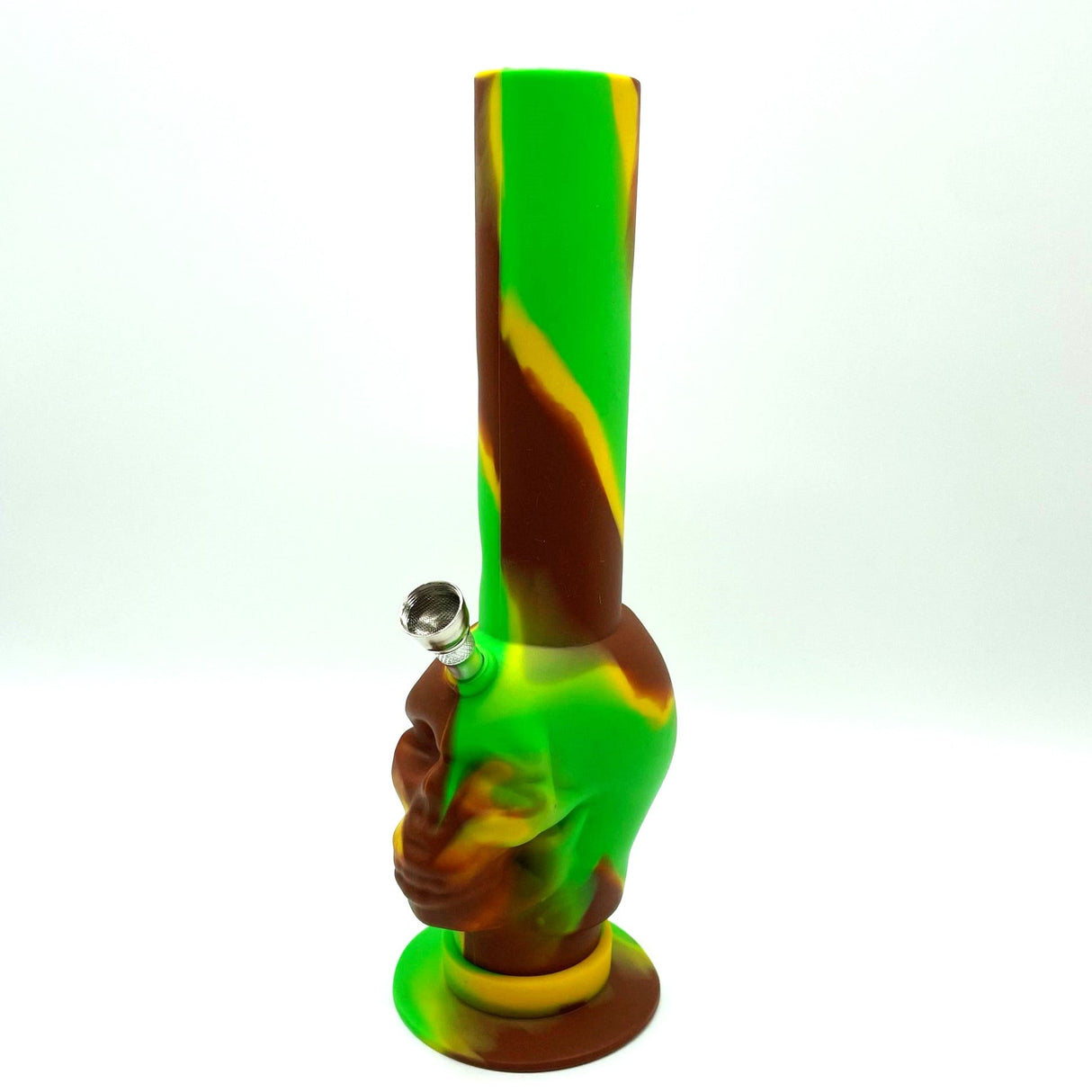 11" Foldable Silicone Skull Shape Water Pipe Kit -Assorted Color [HIT306] Resin · Silicone · Plastic Bong NIBO Distribution