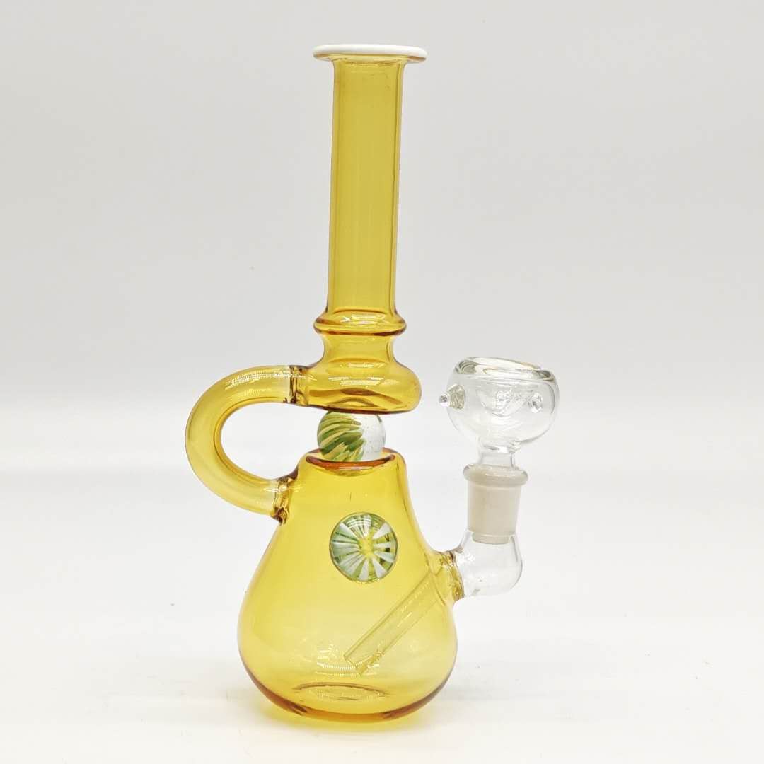 8-1/2" Water Bong With Fancy Glass Bowl Glass Bong Super Supplys Inc