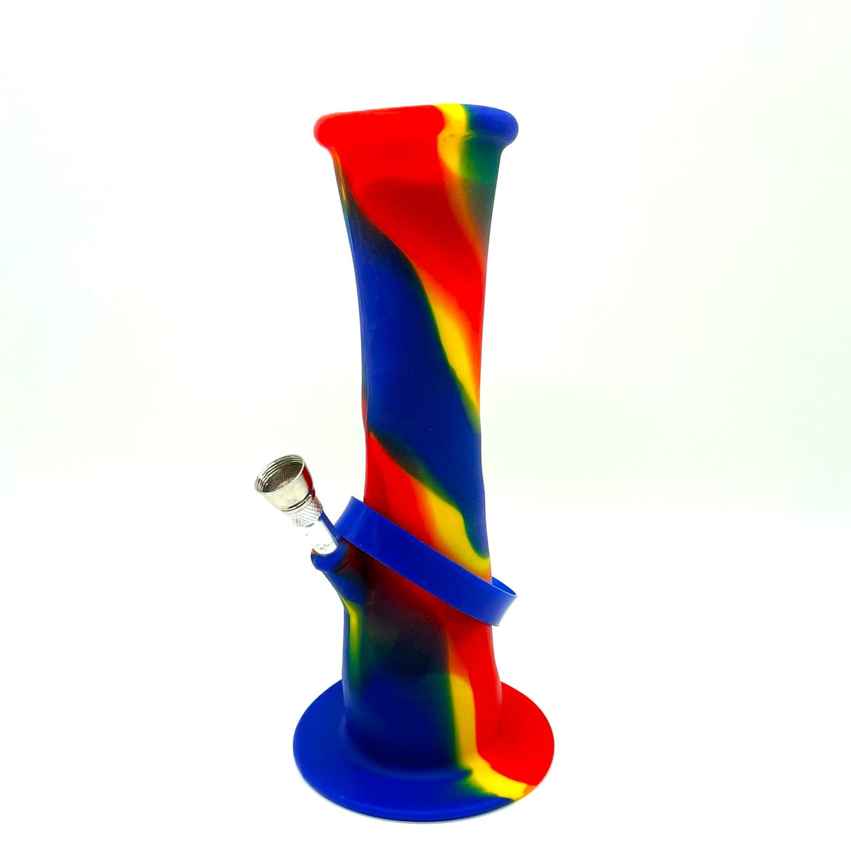 9" Foldable Silicone Water Pipe Kit Assorted Color [HIT307] Resin · Silicone · Plastic Bong NIBO Distribution