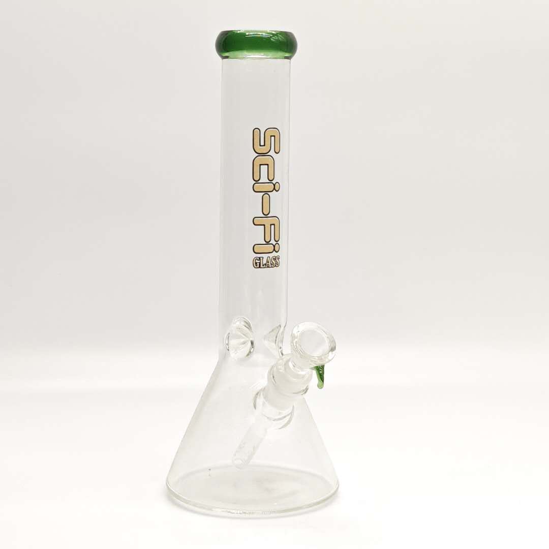 12“ 4mm Color Assorted Beaker Bong Glass Bong Super Supplys Inc Green