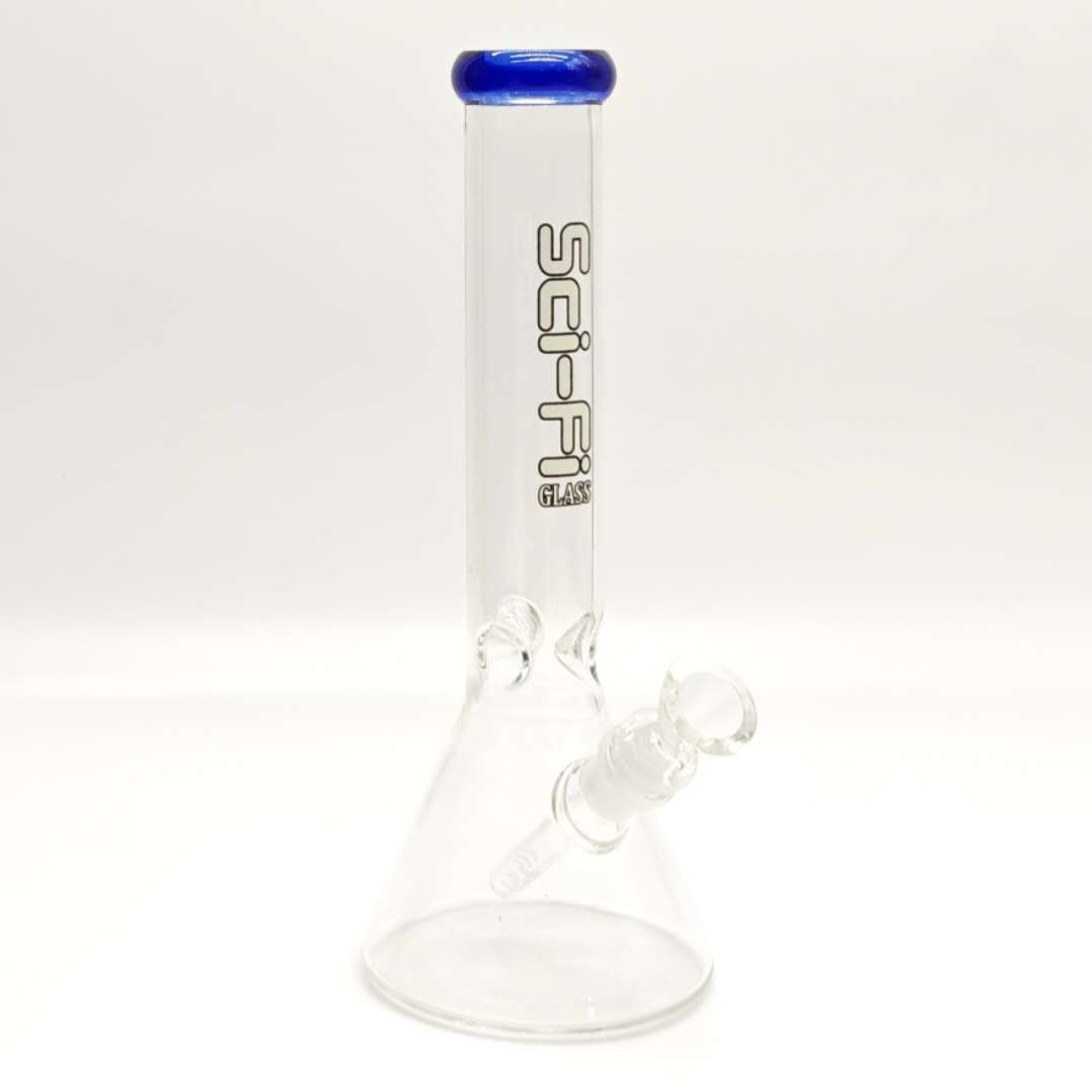 12“ 4mm Color Assorted Beaker Bong Glass Bong Super Supplys Inc Blue