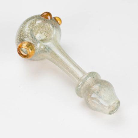 Shine Glassworks | Frit Maria Pipe - Made in Canada Glass Pipe Smoking Cat Distribution Light green with amber accents