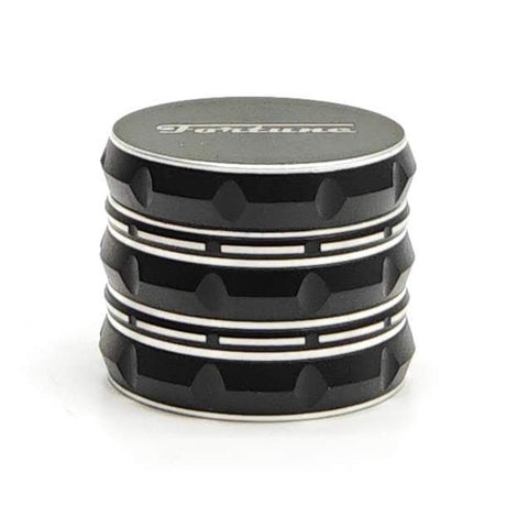Fortune | 63.5mm x49mm Aluminum 4 Parts Grinder-Assorted Color Regular Grinder Fortune Black