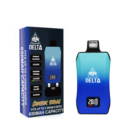 Mr. Delta 510 Dual Catridge Thread Battery Cartbox Dual-5CT 510 Battery Super Supplys Inc Blue