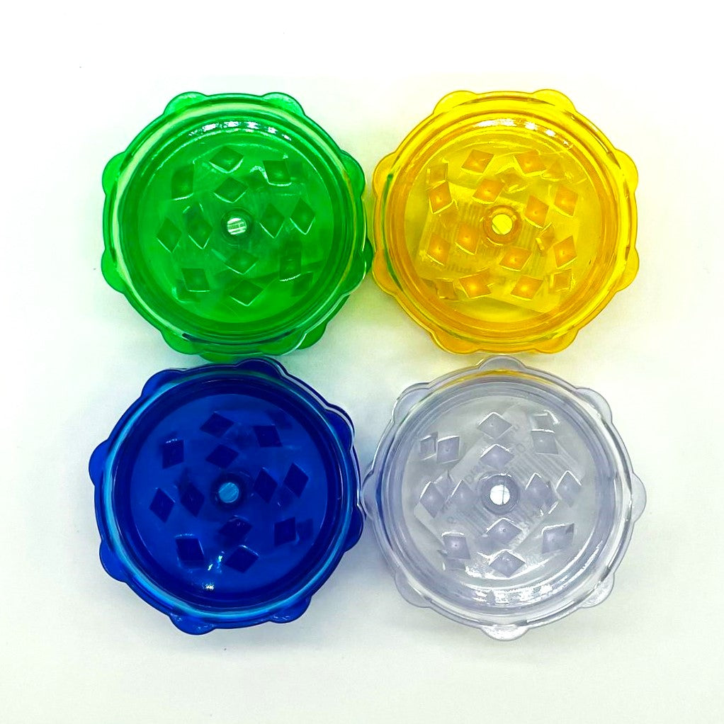54mm Plastic Grinder Assorted Color Box of 12 [GRI419] Display Pack NIBO Distribution