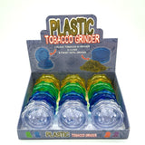 54mm Plastic Grinder Assorted Color Box of 12 [GRI419] Display Pack NIBO Distribution