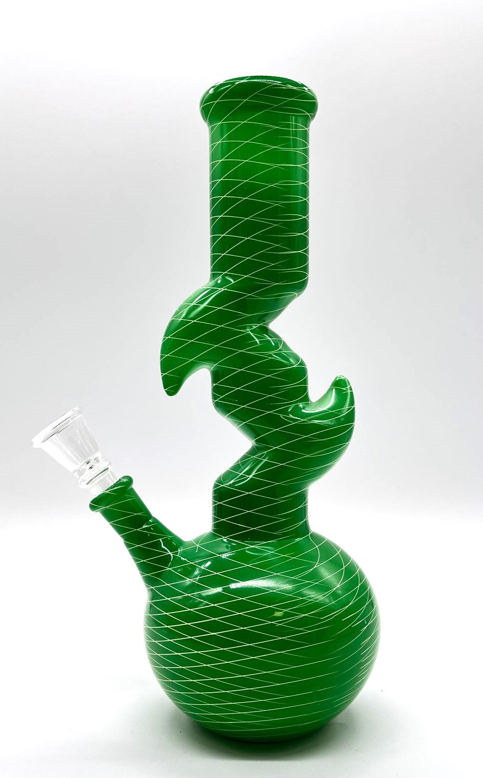 9.5" Zig-zag Designed Bong - Assorted Color [PIP651] Glass Bong NIBO Distribution