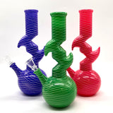 9.5" Zig-zag Designed Bong - Assorted Color [PIP651] Glass Bong NIBO Distribution