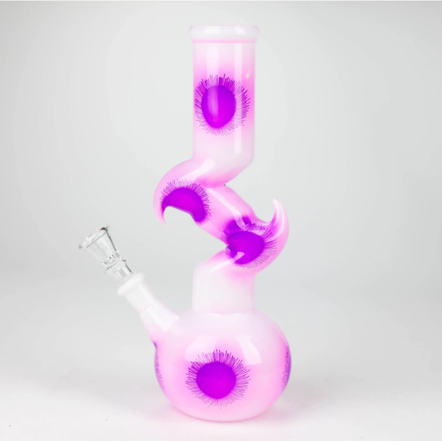9.5" Flower Designed Bong - Assorted Color [PIP651] Glass Bong NIBO Distribution