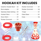 Zebra Smoke Wild West Single Hose Hookah 21" Tall_2