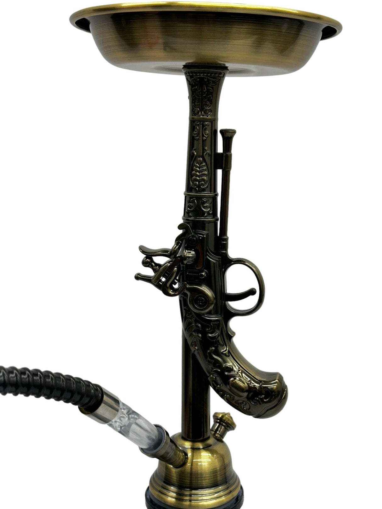 Zebra Smoke Wild West Single Hose Hookah 21" Tall_3