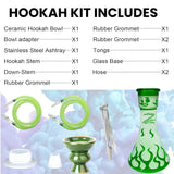 Zebra Smoke Wild West 2 Hose Hookah 21" Tall_3