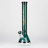 Genie | 18" 7 mm color-tube and clear-bottom beaker water bong [GE3110]