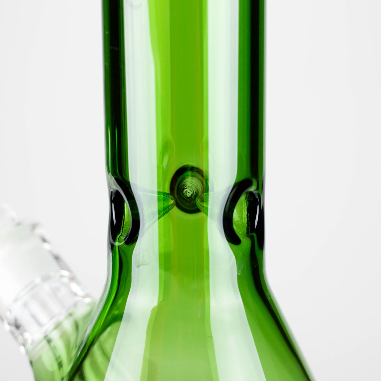 Genie | 18" 7 mm color-tube and clear-bottom beaker water bong [GE3110]