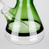 Genie | 18" 7 mm color-tube and clear-bottom beaker water bong [GE3110]